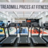 A row of treadmills at the forefront with various exercise balls and equipment in the background. A large banner overhead reads ‘2024 TREADMILL PRICES AT FITNESS DEPOT’ with the Fitness Depot logo on the right side.