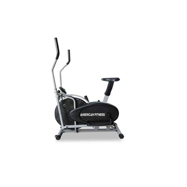 American Fitness stationary bike with fan wheel resistance