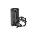 SPIRIT leg press machine with padded seat, footplate, and enclosed weight stack.