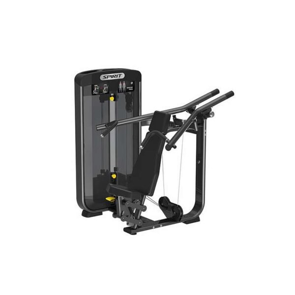SPIRIT leg extension machine with padded seat, adjustable leg pads, and weight stack.
