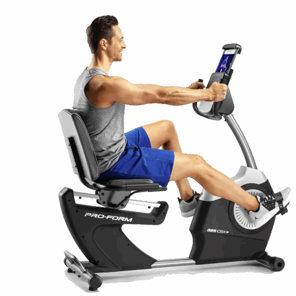 Pro-Form USA 325 CSX+ Recumbent Bike with digital display and adjustable seat